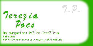 terezia pocs business card